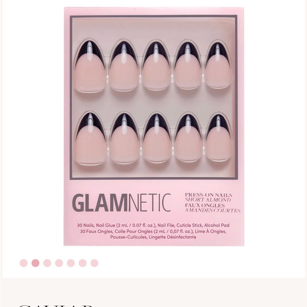 Glamnetic Nude and Black Press-On Nails